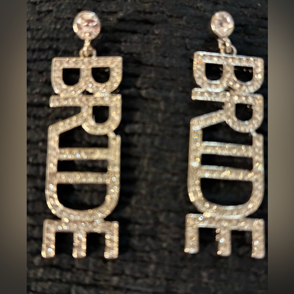 Sparkly EUC BRIDE Earrings // Bachelorette Earrings // Bridal Shower Gift - Picture 3 of 8